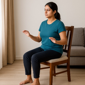 Neurological Physiotherapy Treatment at Home seated balance in Gurgaon